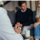 Couple getting marriage help in counseling.