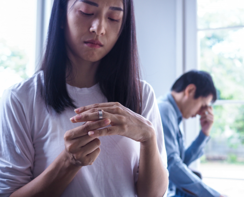 Woman wondering if her marriage is over.